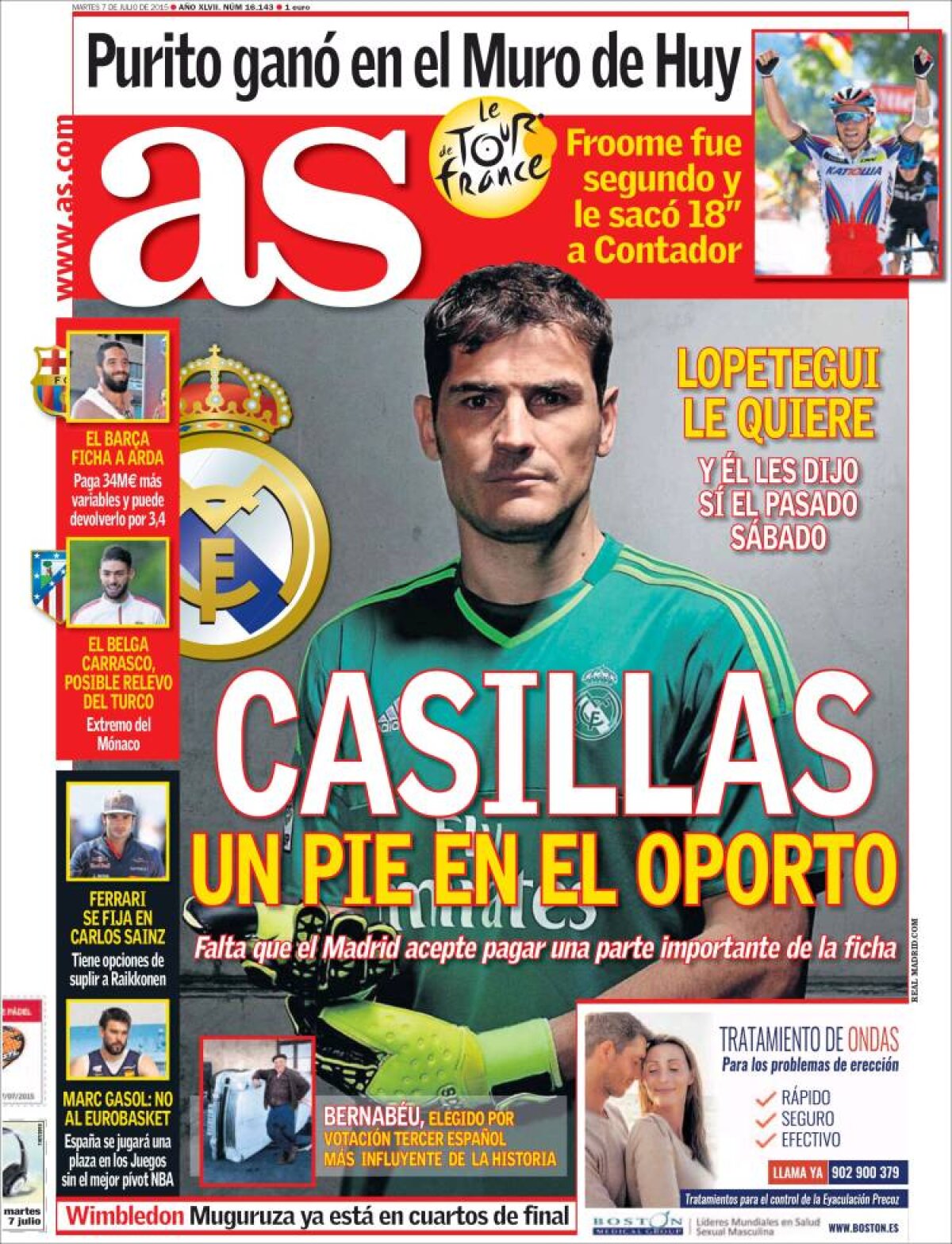 Ce scriu azi ziarele de sport din lume (7 iulie 2015)