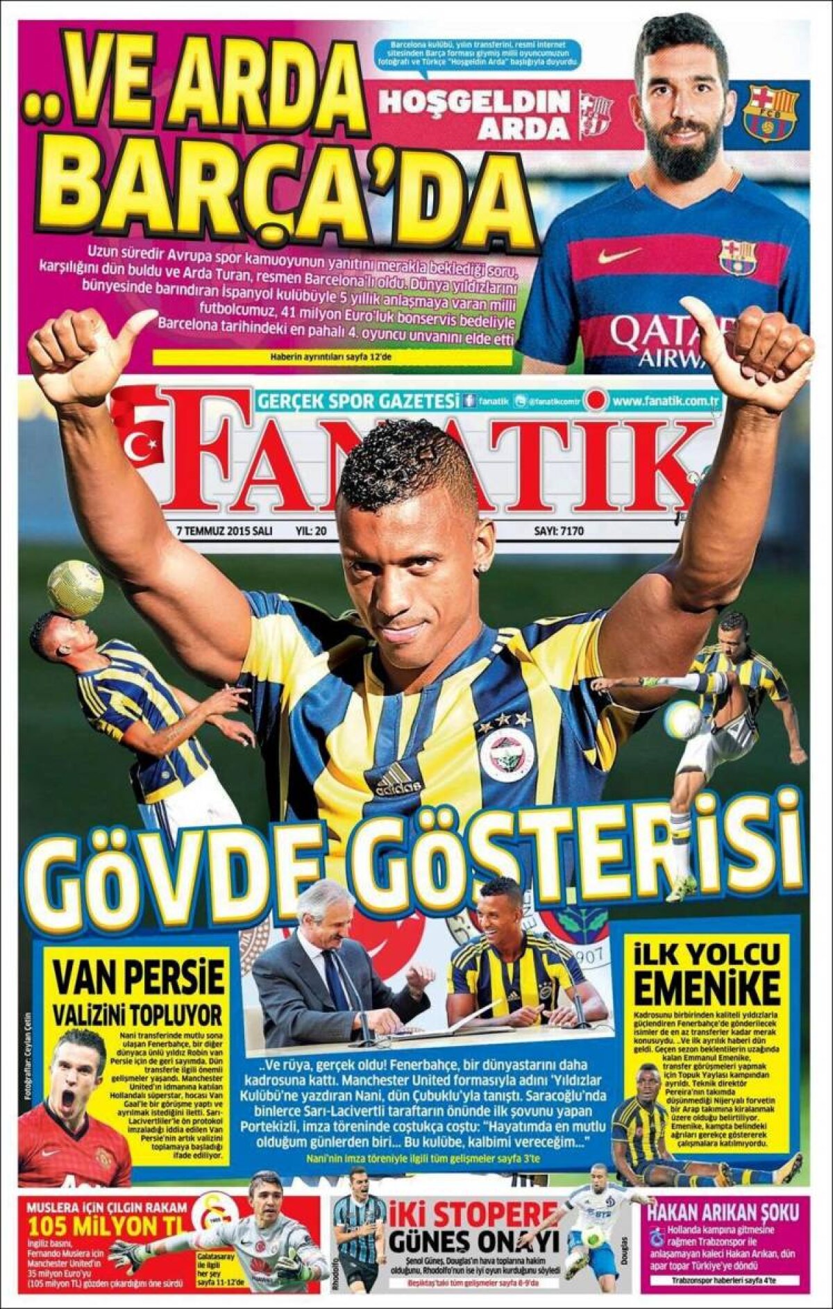 Ce scriu azi ziarele de sport din lume (7 iulie 2015)