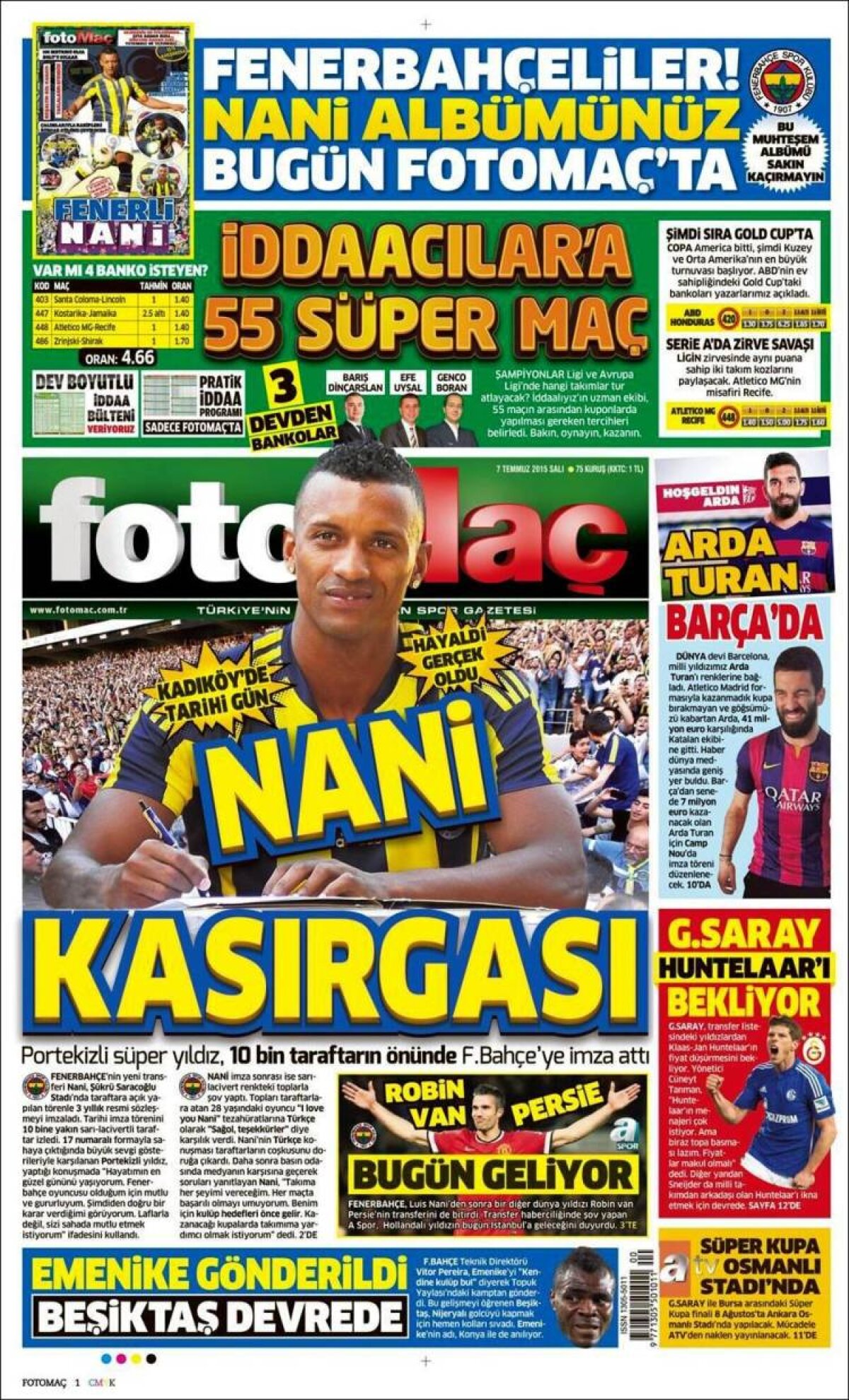 Ce scriu azi ziarele de sport din lume (7 iulie 2015)