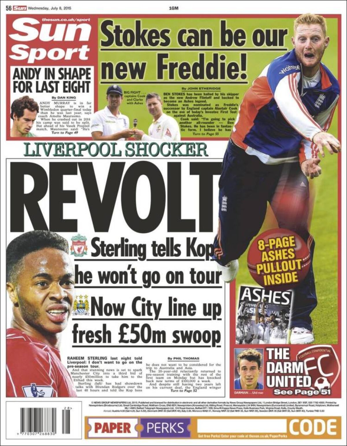 Ce scriu azi ziarele de sport din lume (8 iulie 2015)