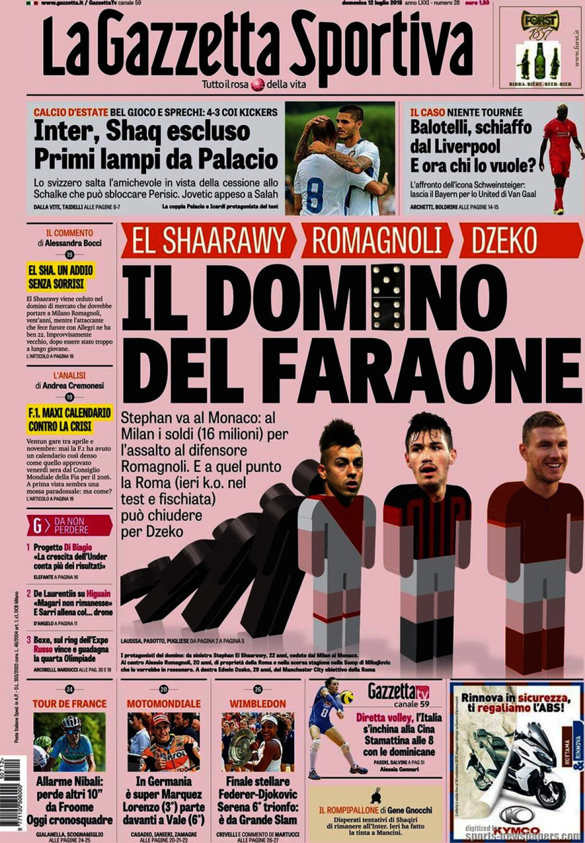 Ce scriu azi ziarele de sport din lume (12 iulie 2015)