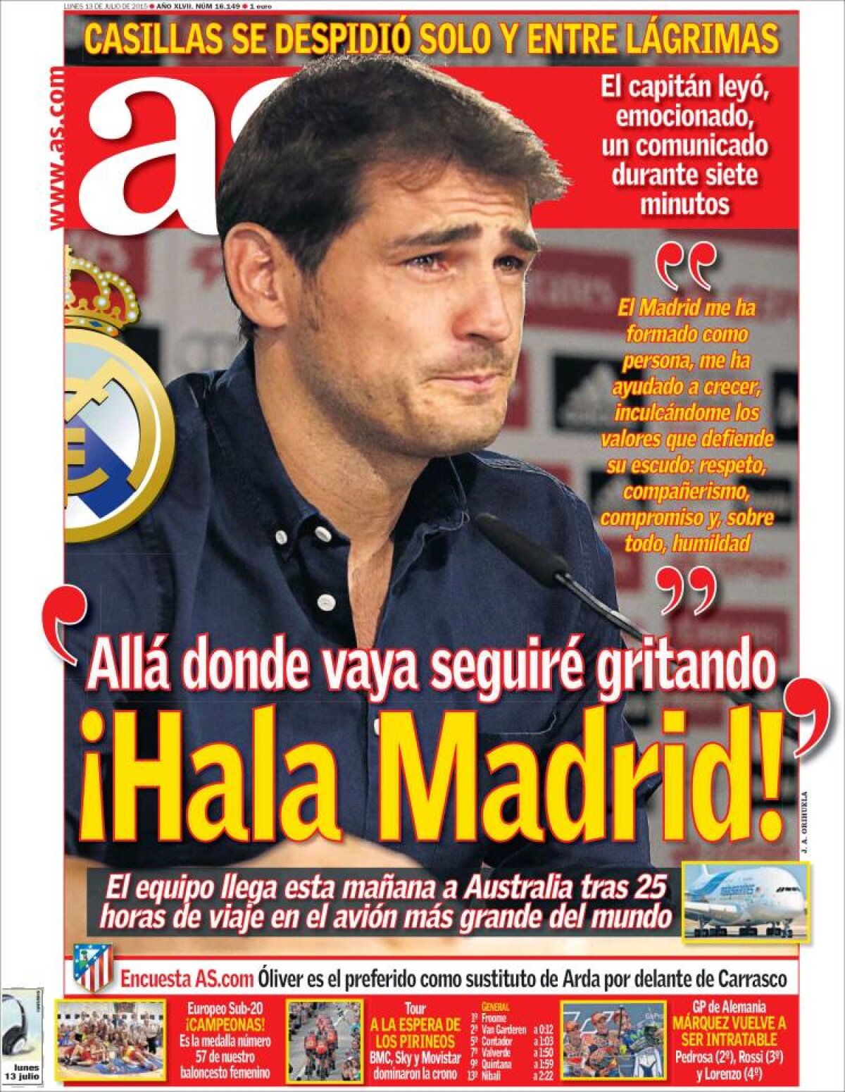 Ce scriu azi ziarele de sport din lume (13 iulie 2015)