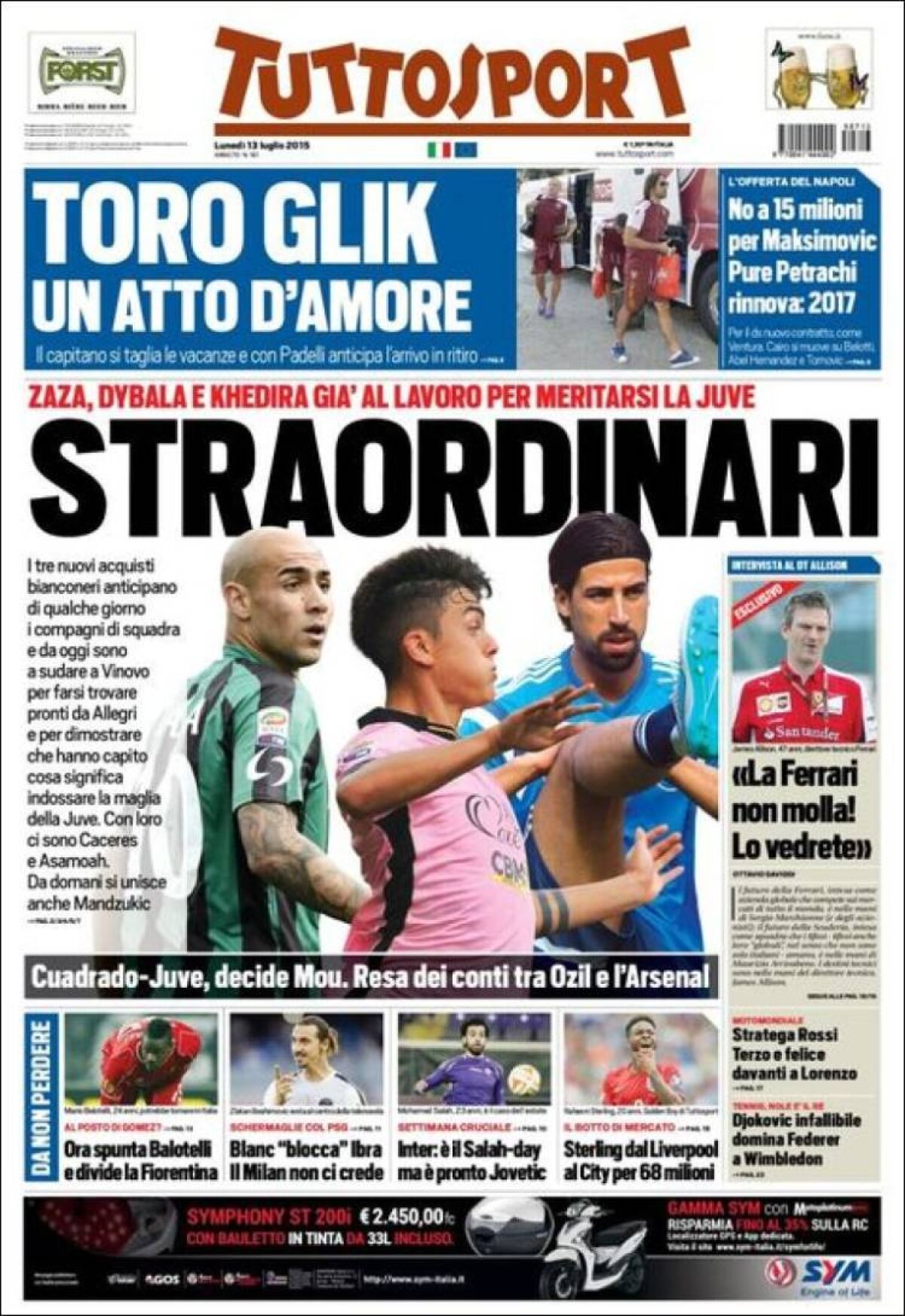 Ce scriu azi ziarele de sport din lume (13 iulie 2015)