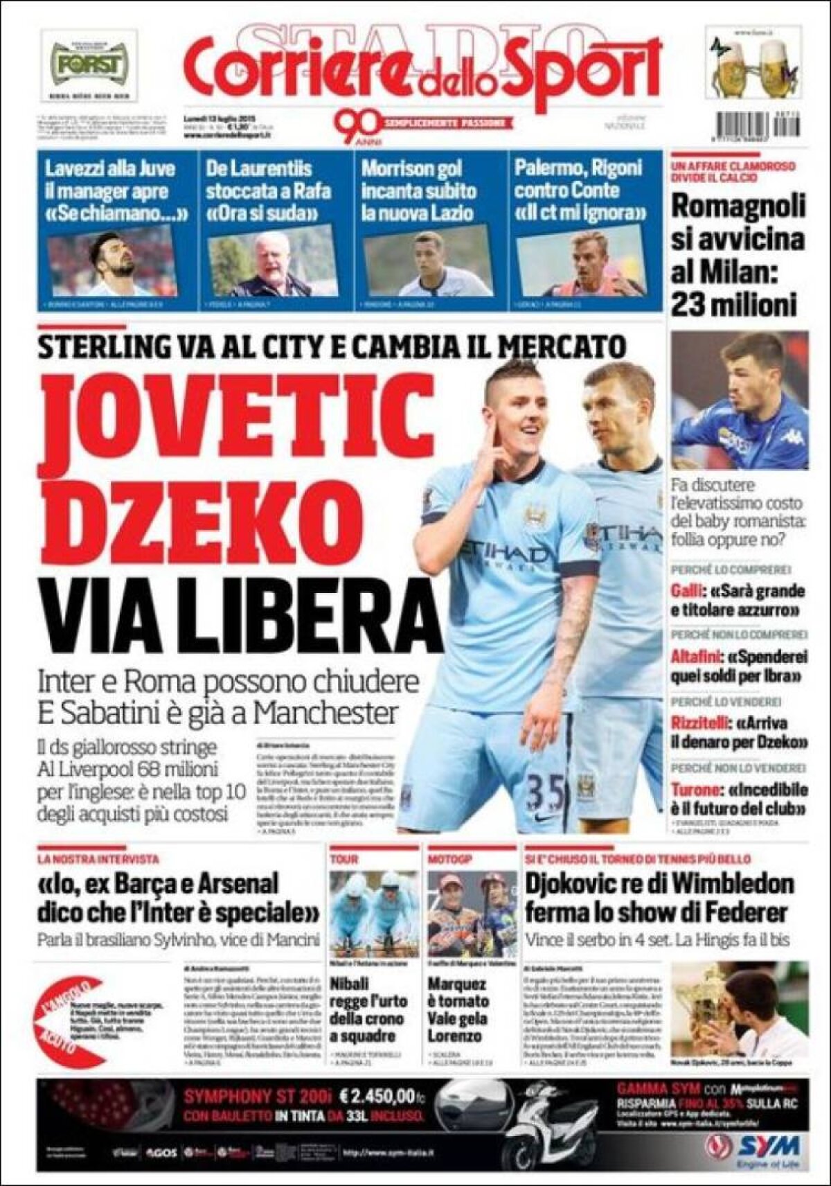 Ce scriu azi ziarele de sport din lume (13 iulie 2015)