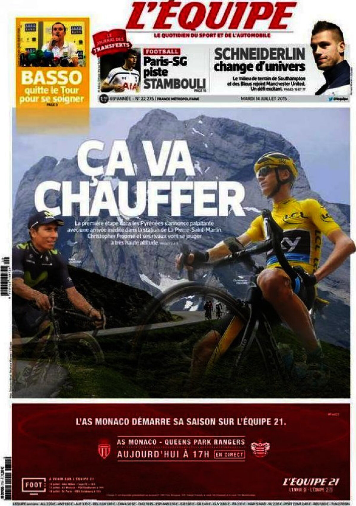 Ce scriu azi ziarele de sport din lume (14 iulie 2015)