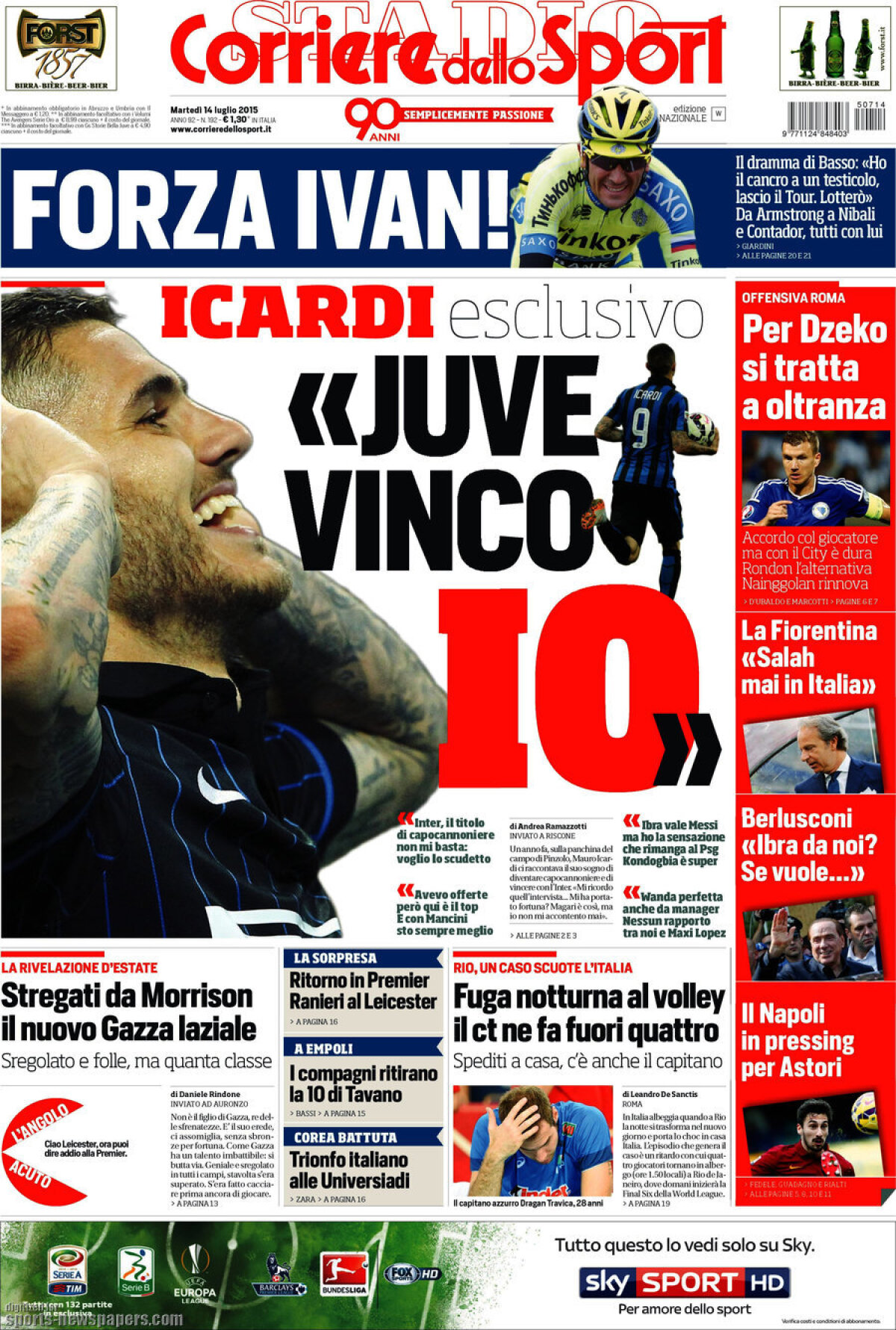 Ce scriu azi ziarele de sport din lume (14 iulie 2015)