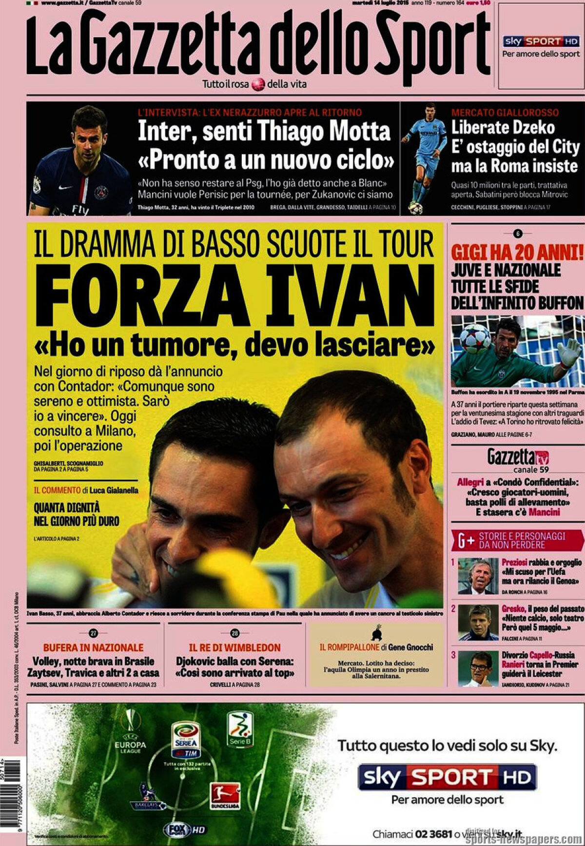 Ce scriu azi ziarele de sport din lume (14 iulie 2015)