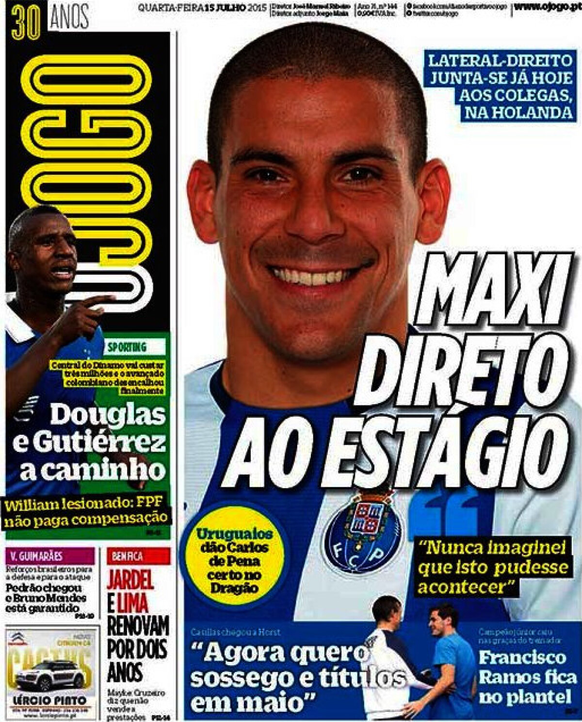 Ce scriu azi ziarele de sport din lume (15 iulie 2015)