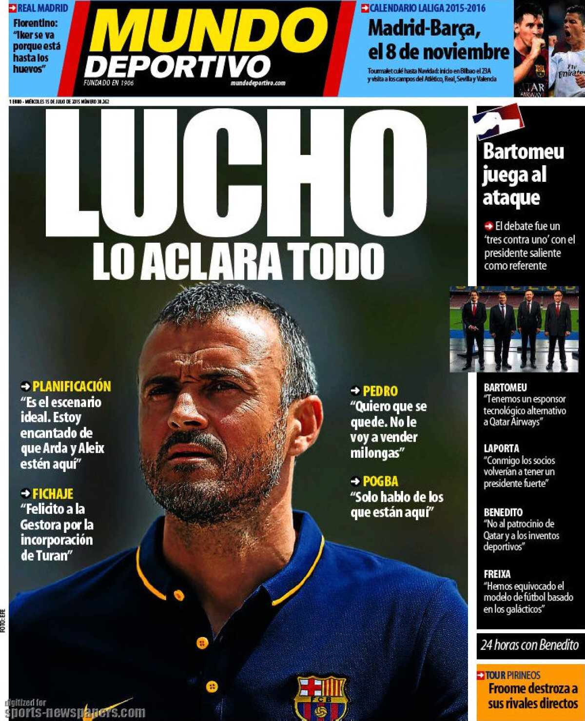 Ce scriu azi ziarele de sport din lume (15 iulie 2015)