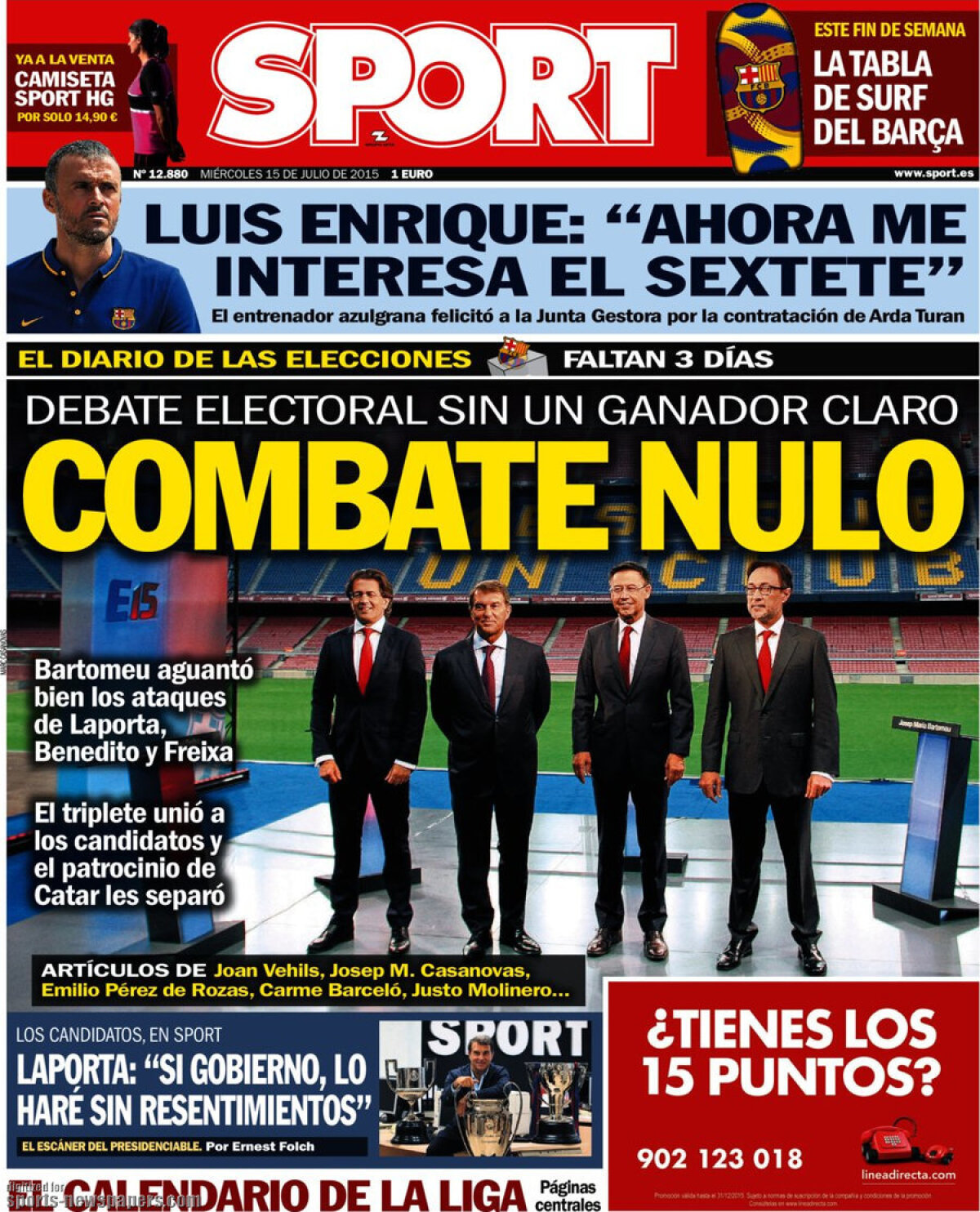 Ce scriu azi ziarele de sport din lume (15 iulie 2015)