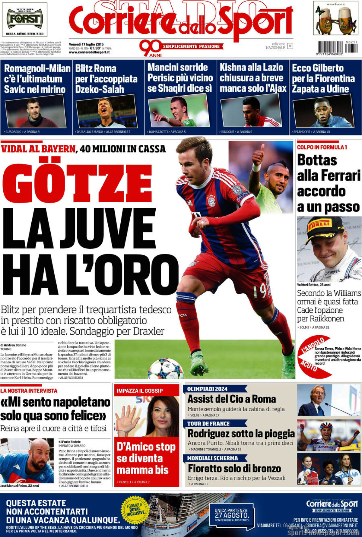 Ce scriu azi ziarele de sport din lume (17 iulie 2015)