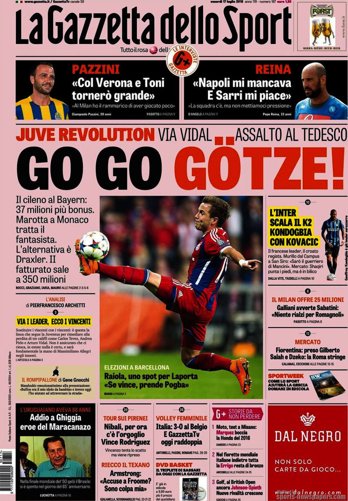 Ce scriu azi ziarele de sport din lume (17 iulie 2015)