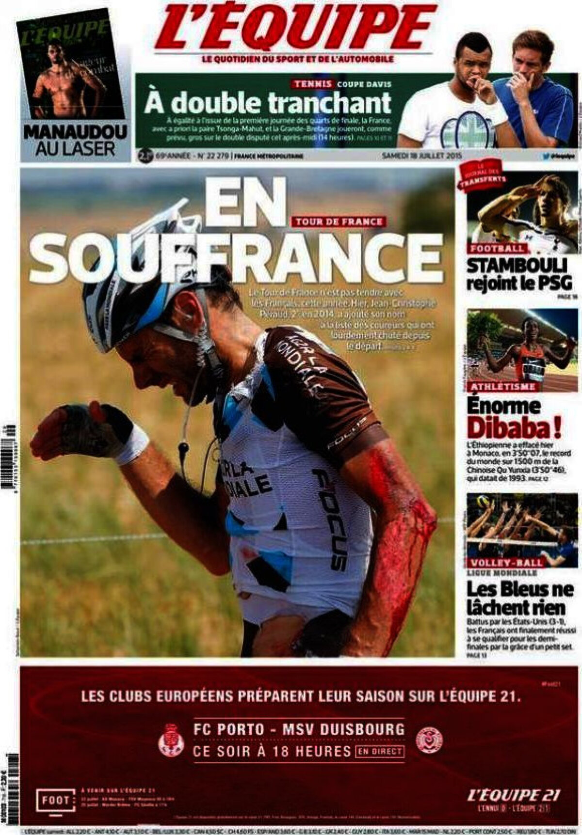 Ce scriu azi ziarele de sport din lume (18 iulie 2015)