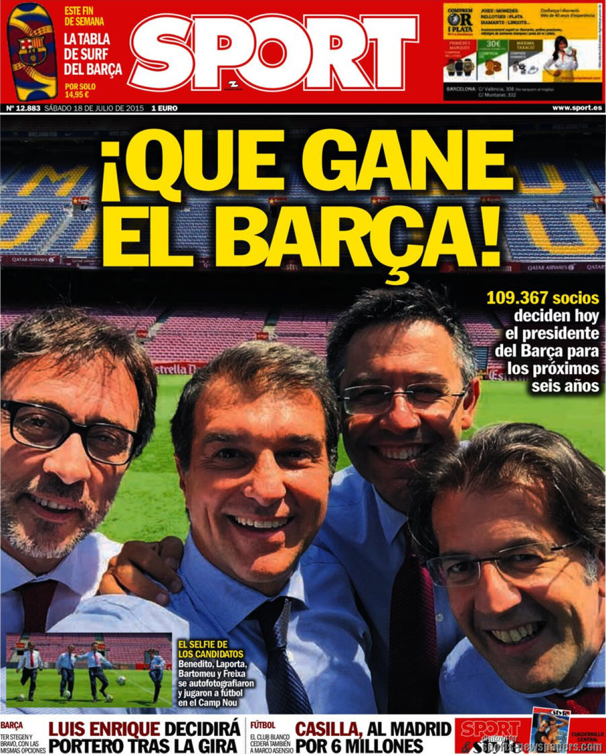 Ce scriu azi ziarele de sport din lume (18 iulie 2015)