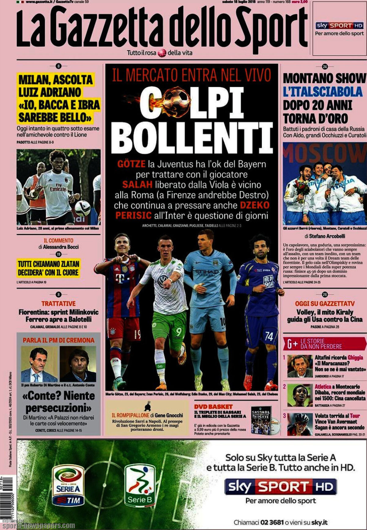 Ce scriu azi ziarele de sport din lume (18 iulie 2015)