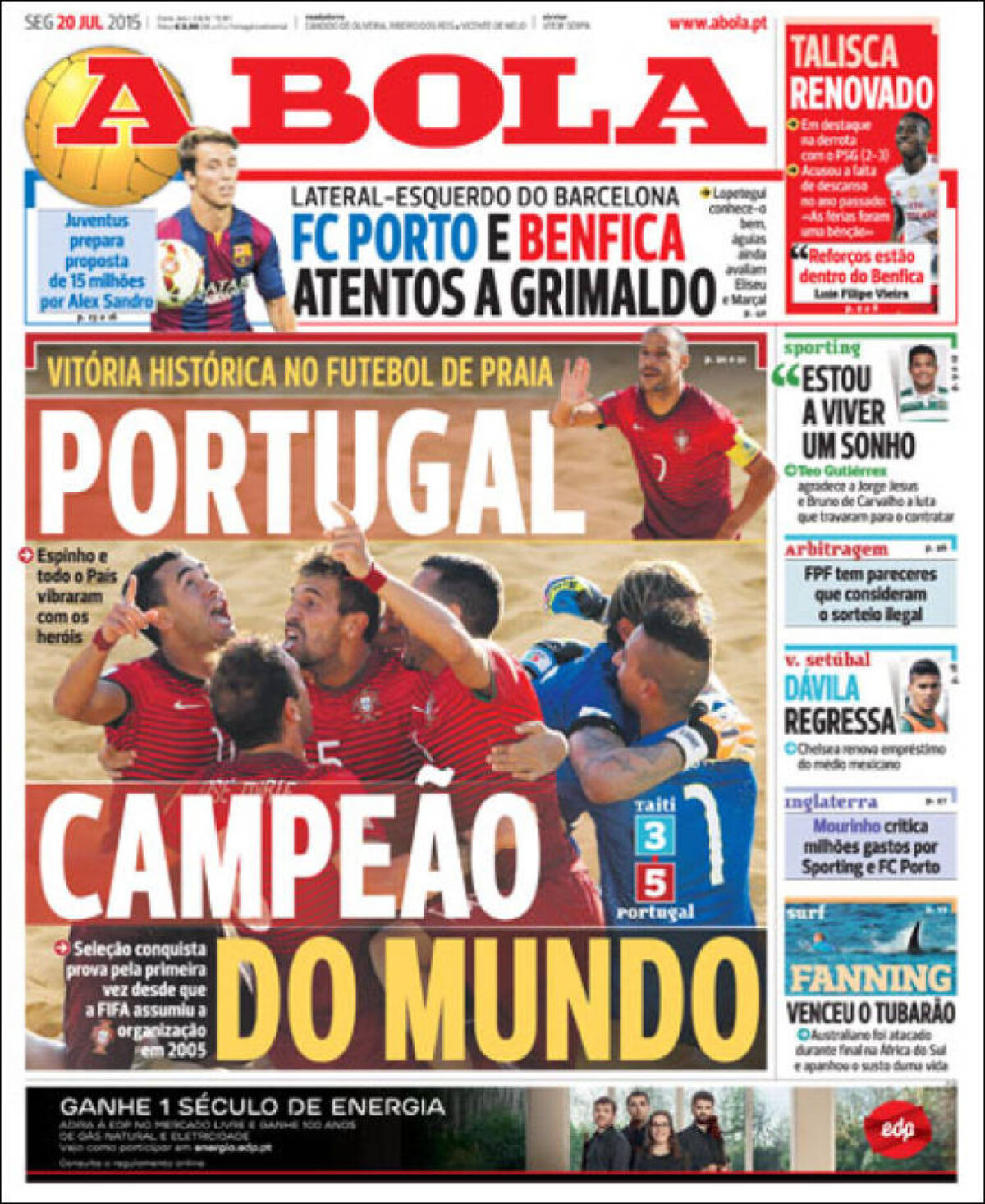 Ce scriu azi ziarele de sport din lume (20 iulie 2015)