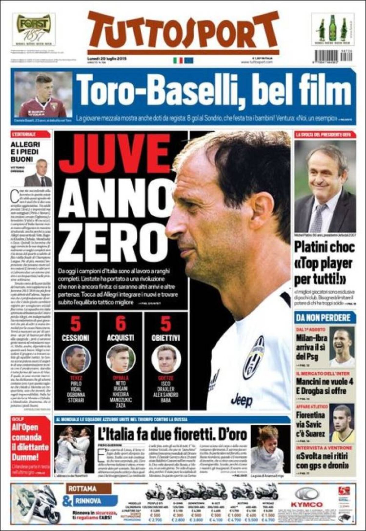 Ce scriu azi ziarele de sport din lume (20 iulie 2015)