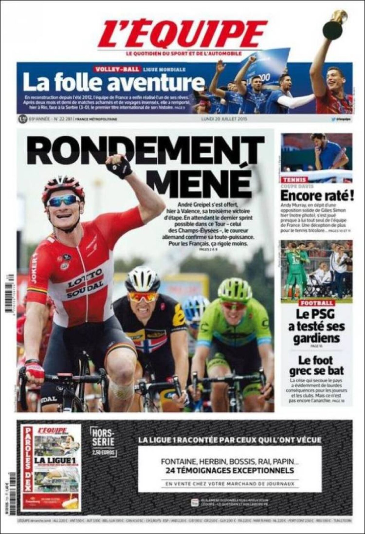 Ce scriu azi ziarele de sport din lume (20 iulie 2015)