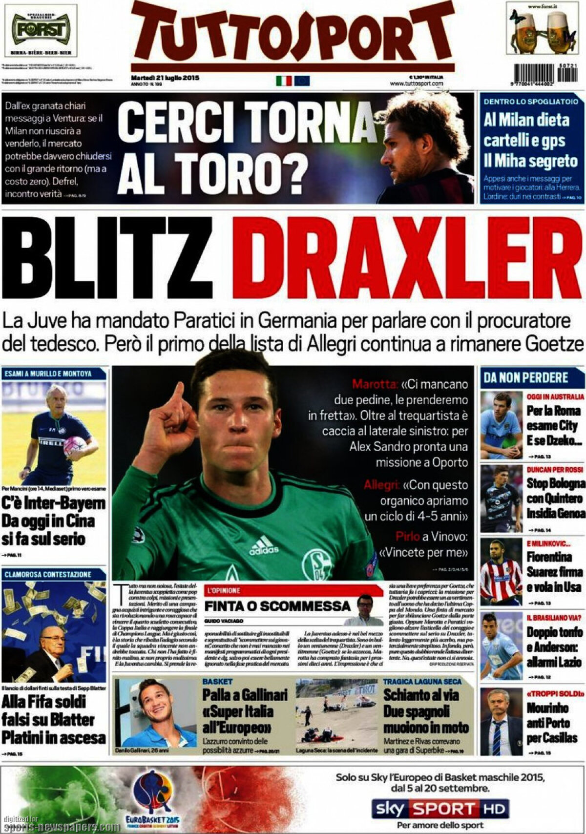 Ce scriu azi ziarele de sport din lume (21 iulie 2015)