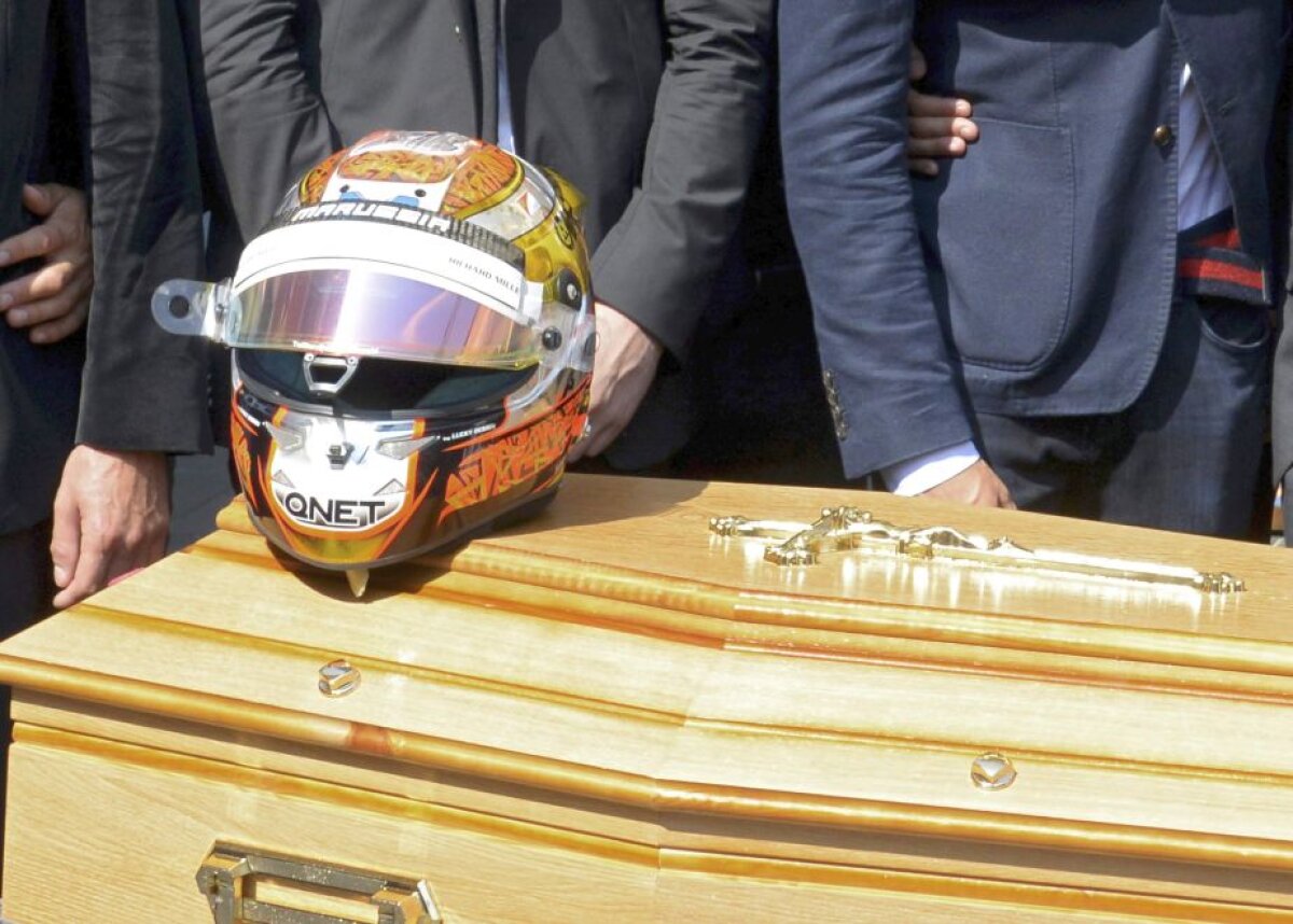 FOTO Jules Bianchi a fost înmormîntat » La funeralii au participat mai mulți piloți de Formula 1 celebri