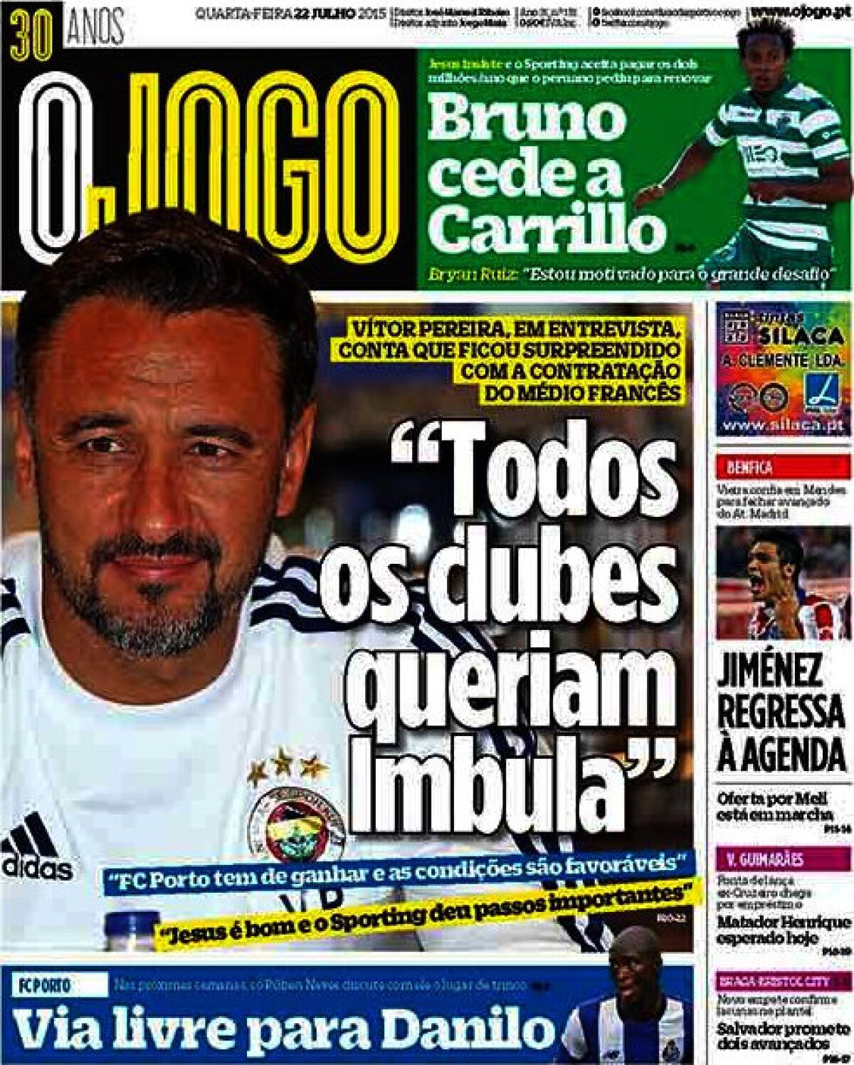 Ce scriu azi ziarele de sport din lume (22 iulie 2015)