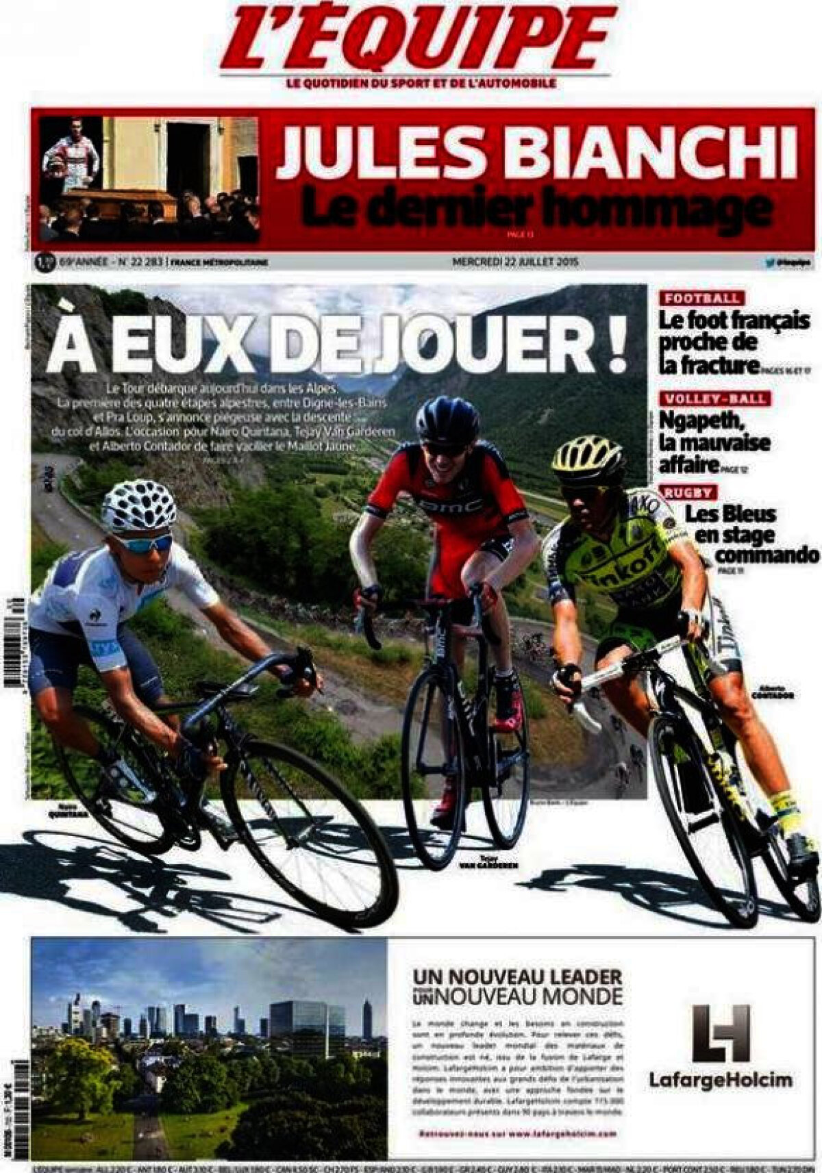 Ce scriu azi ziarele de sport din lume (22 iulie 2015)