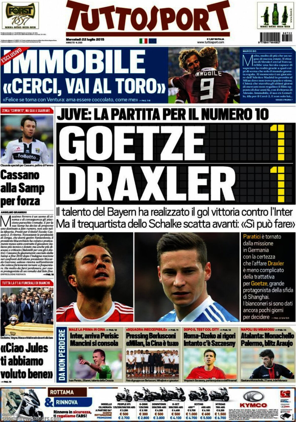 Ce scriu azi ziarele de sport din lume (22 iulie 2015)