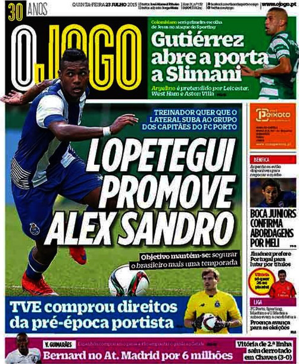 Ce scriu azi ziarele de sport din lume (23 iulie 2015)