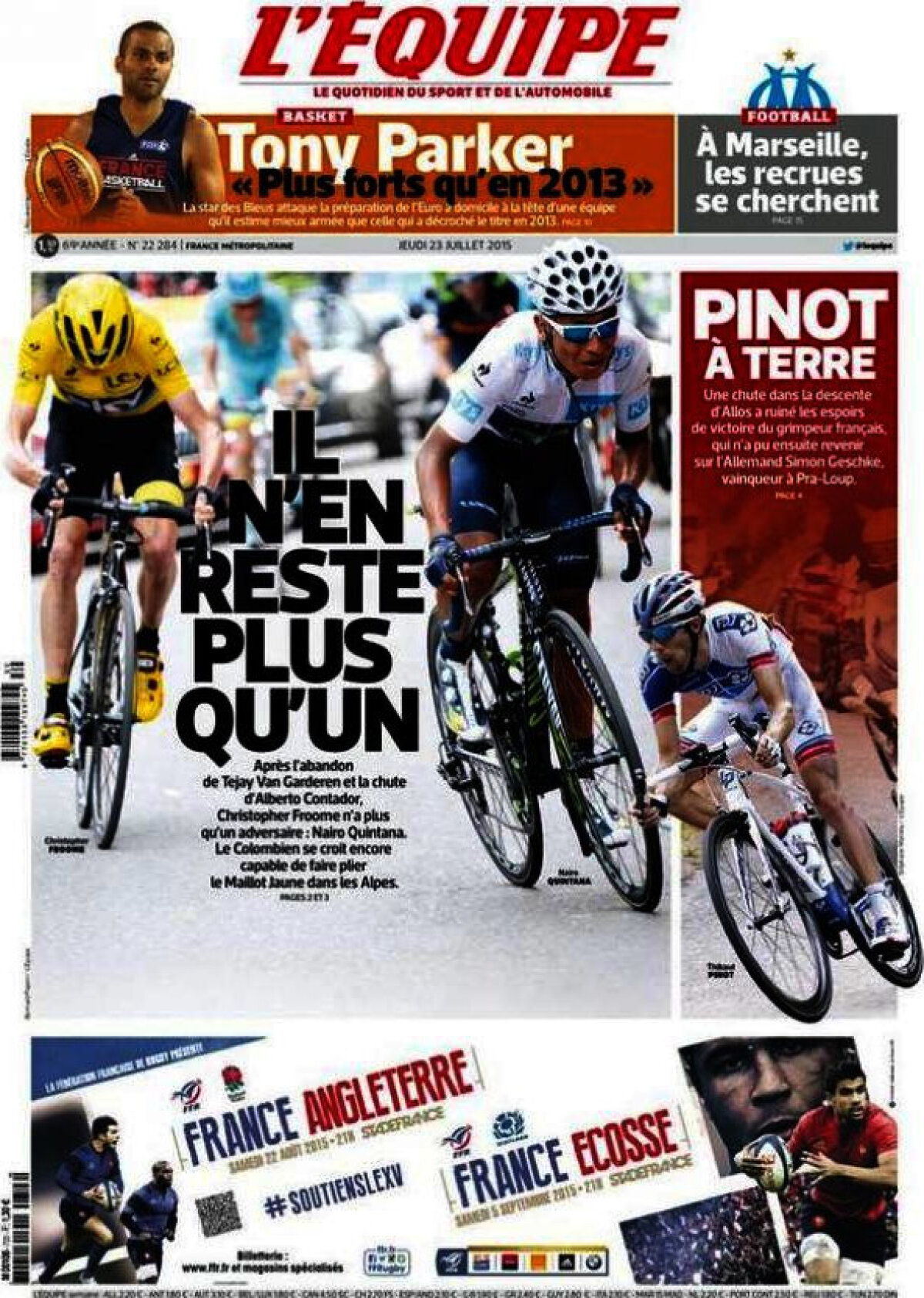 Ce scriu azi ziarele de sport din lume (23 iulie 2015)