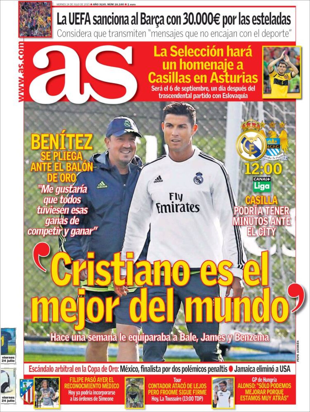 Ce scriu azi ziarele de sport din lume (24 iulie 2015)