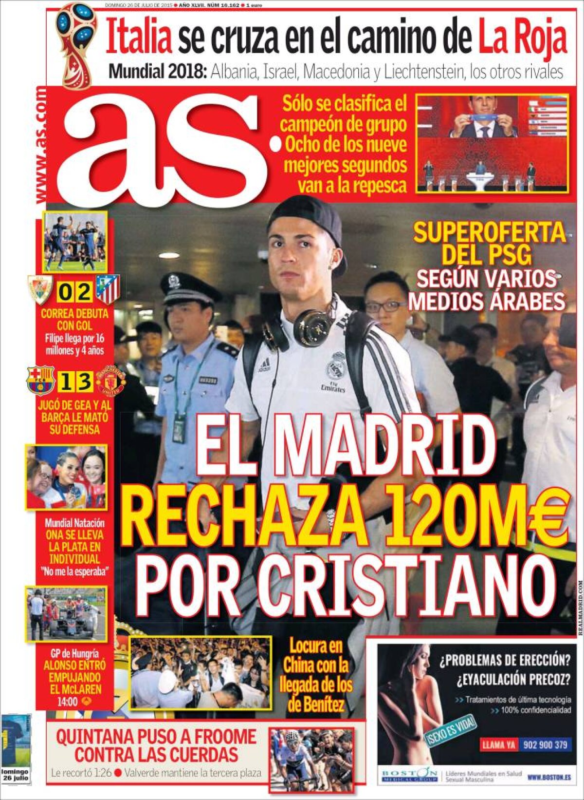 Ce scriu azi ziarele de sport din lume (26 iulie 2015)