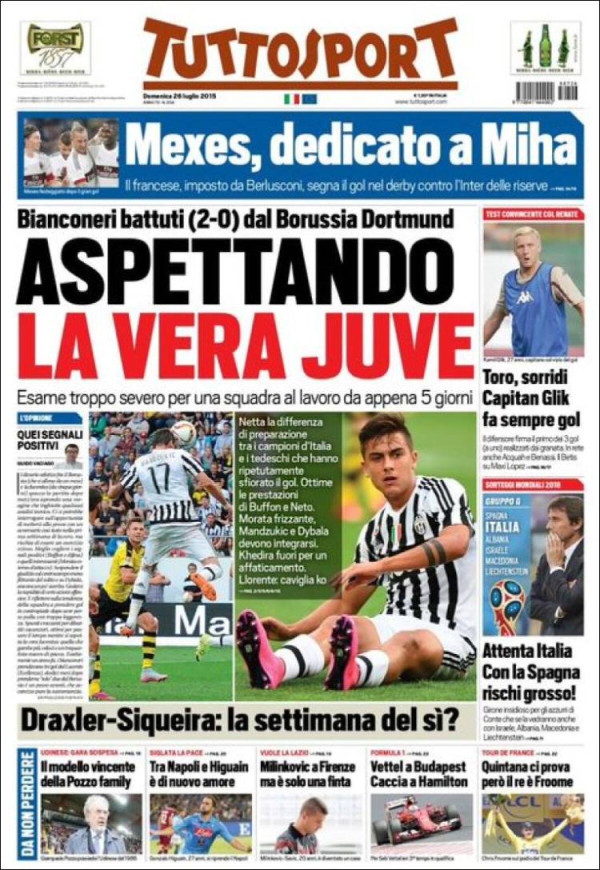 Ce scriu azi ziarele de sport din lume (26 iulie 2015)