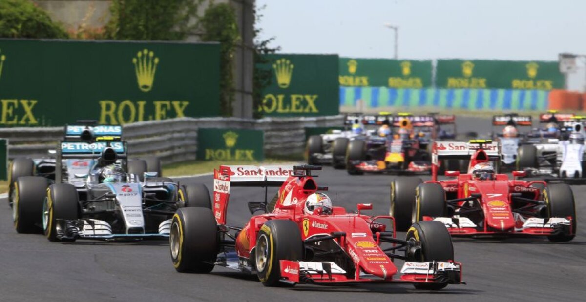 GALERIE FOTO Sebastian Vettel se impune în MP al Ungariei după un start perfect » Hamilton şi Rosberg nu au terminat pe podium