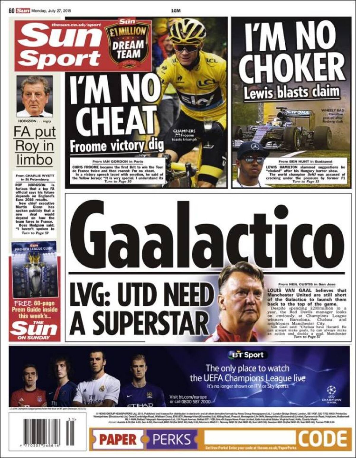 Ce scriu azi ziarele de sport din lume (27 iulie 2015)