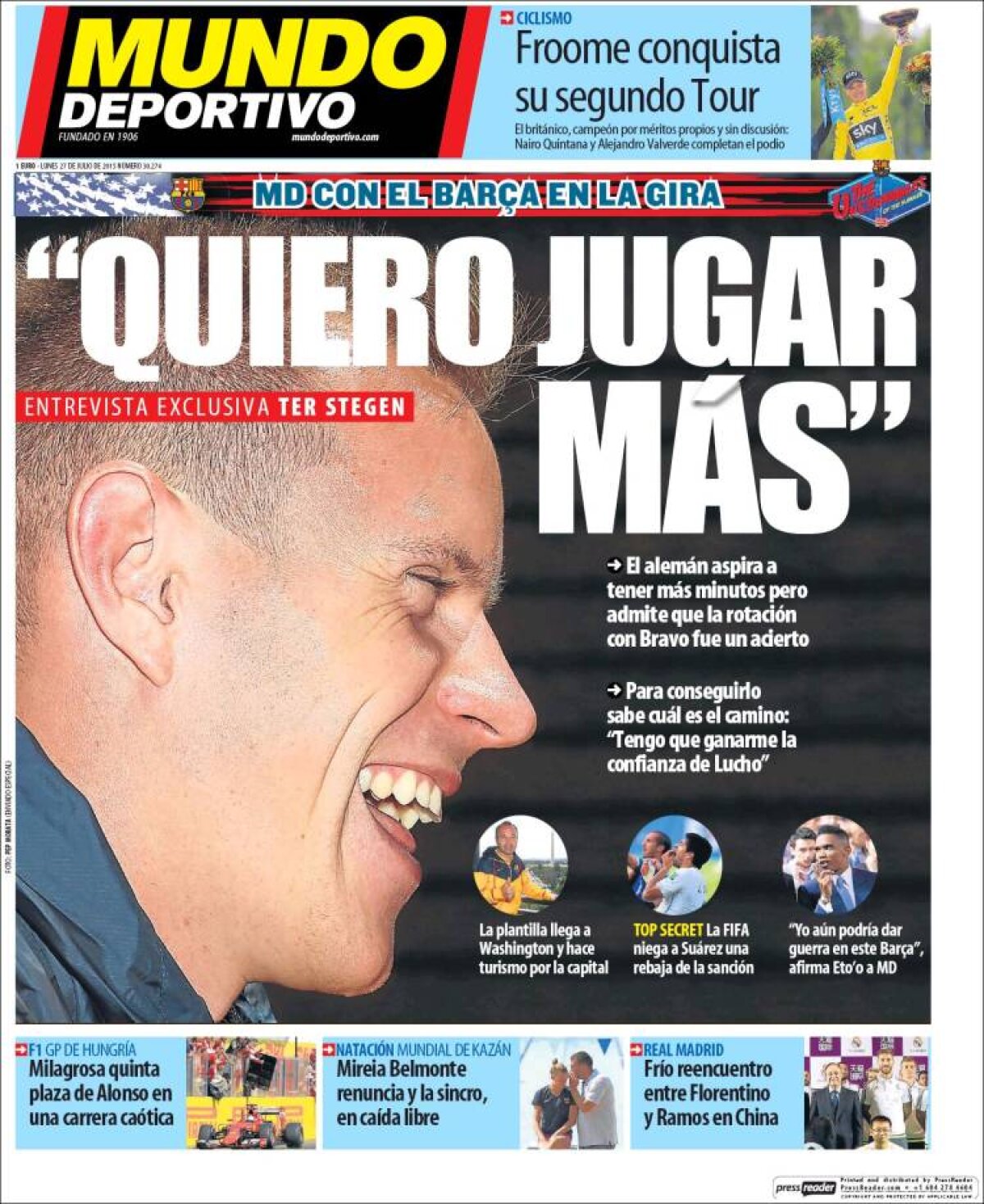 Ce scriu azi ziarele de sport din lume (27 iulie 2015)