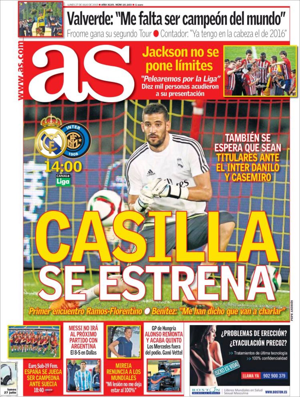 Ce scriu azi ziarele de sport din lume (27 iulie 2015)