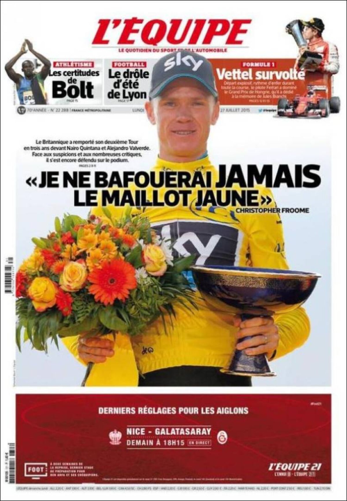 Ce scriu azi ziarele de sport din lume (27 iulie 2015)