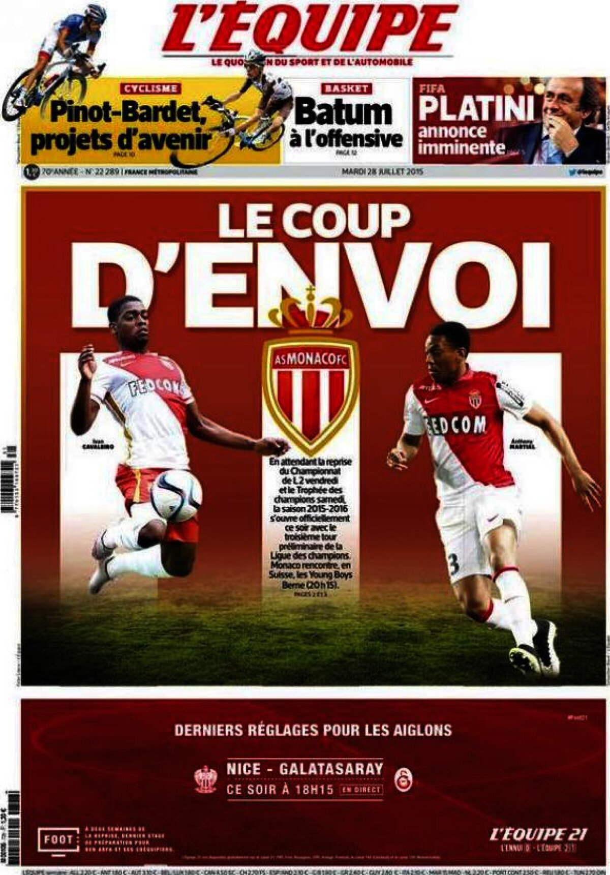 Ce scriu azi ziarele de sport din lume (28 iulie 2015)