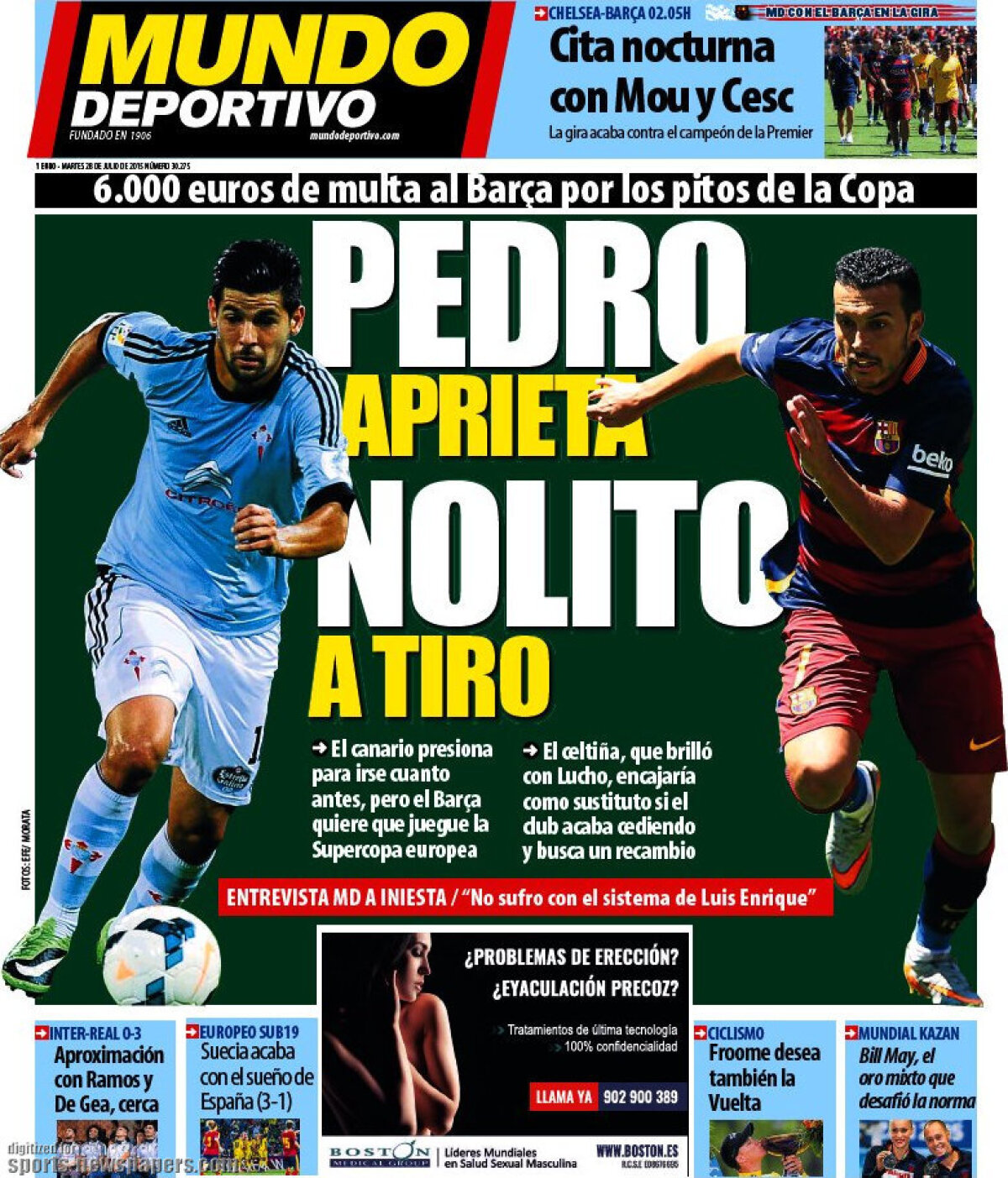 Ce scriu azi ziarele de sport din lume (28 iulie 2015)