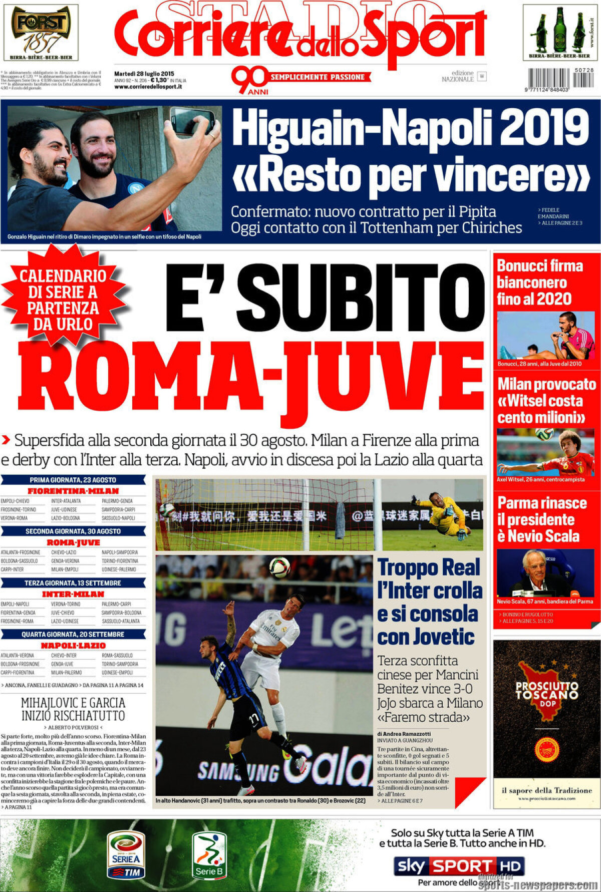 Ce scriu azi ziarele de sport din lume (28 iulie 2015)