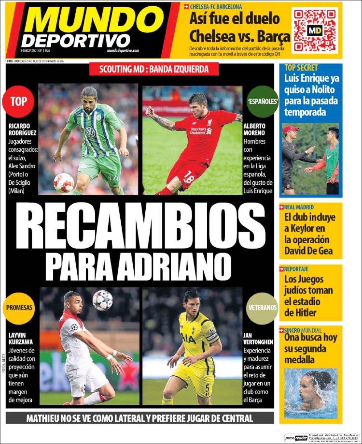 Ce scriu azi ziarele de sport din lume (29 iulie 2015)