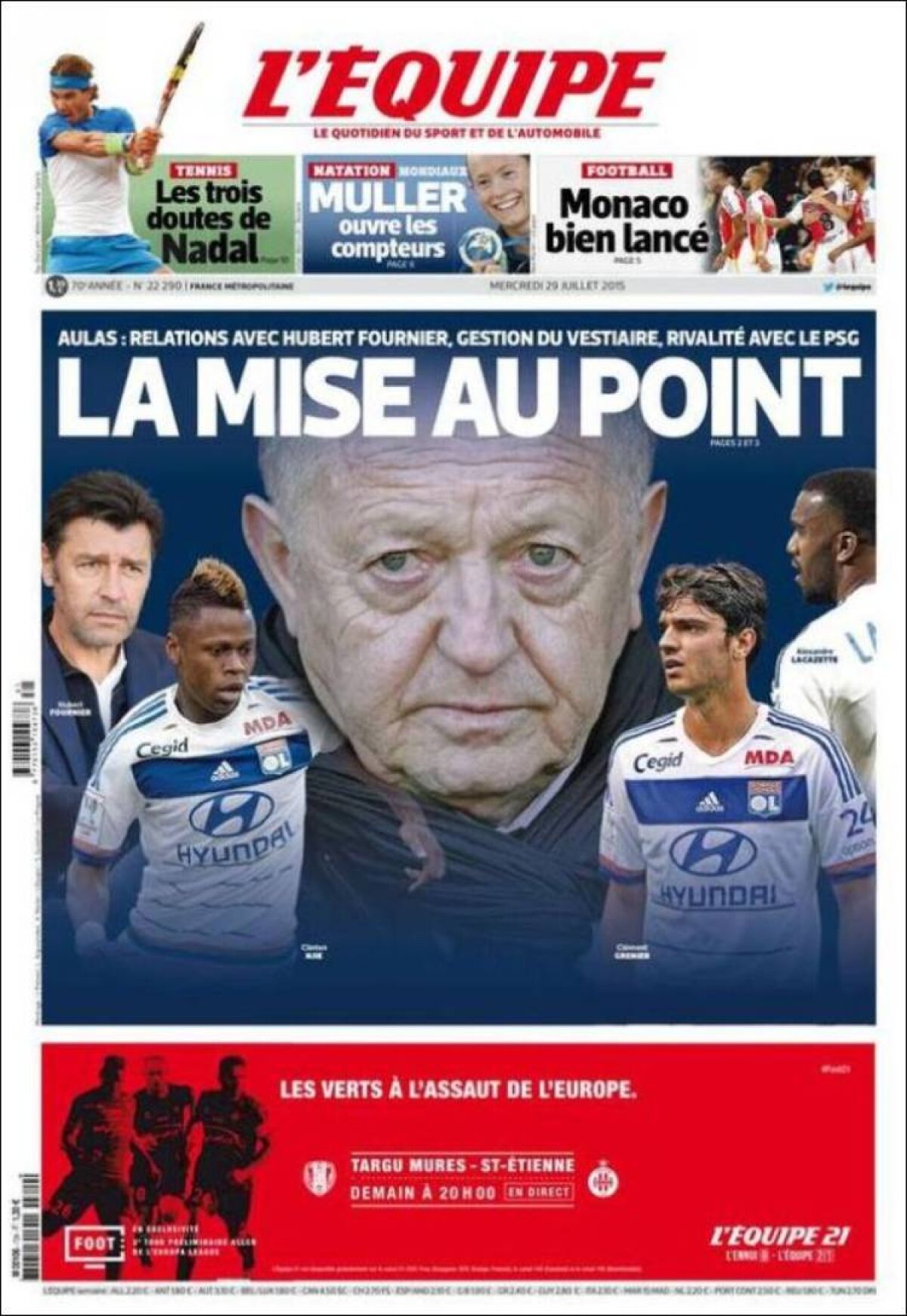 Ce scriu azi ziarele de sport din lume (29 iulie 2015)