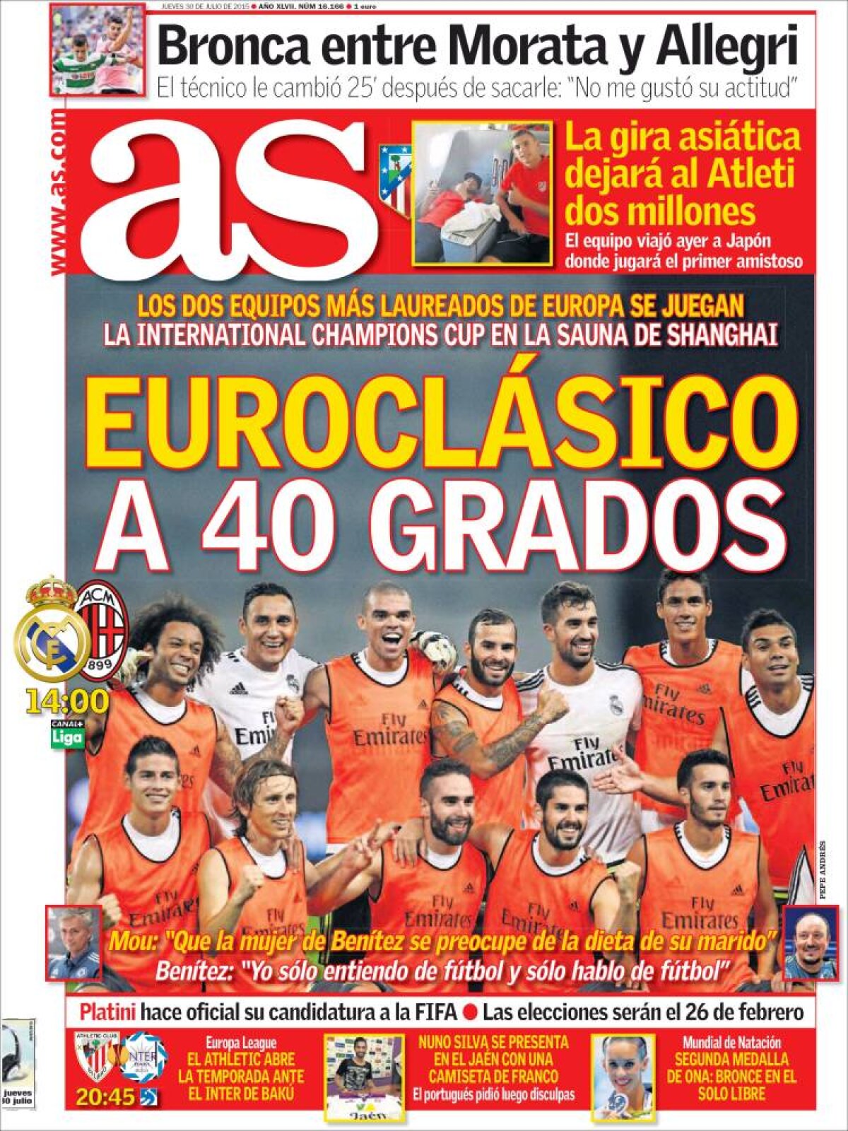 Ce scriu azi ziarele de sport din lume (30 iulie 2015)