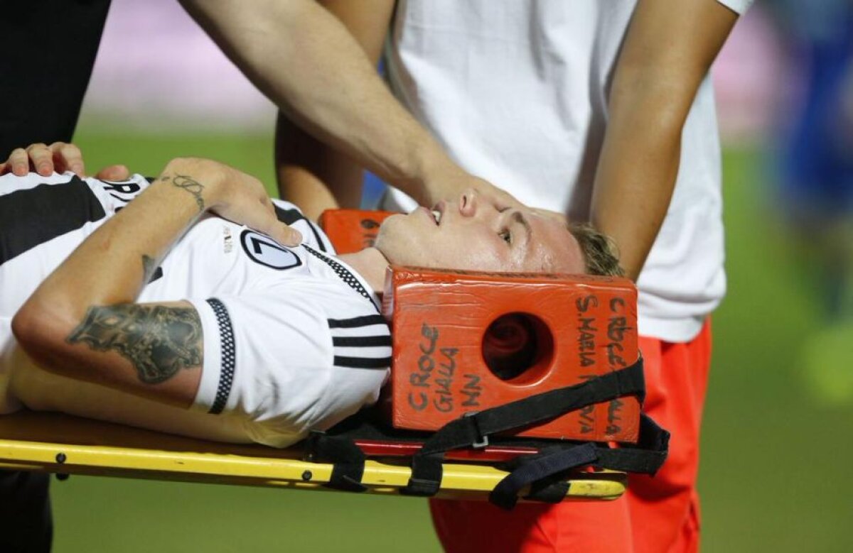 VIDEO și FOTO Incidente sîngeroase în Albania! Meciul Kukesi - Legia a fost abandonat, un jucător lovit cu o piatră în cap, haos în tribune