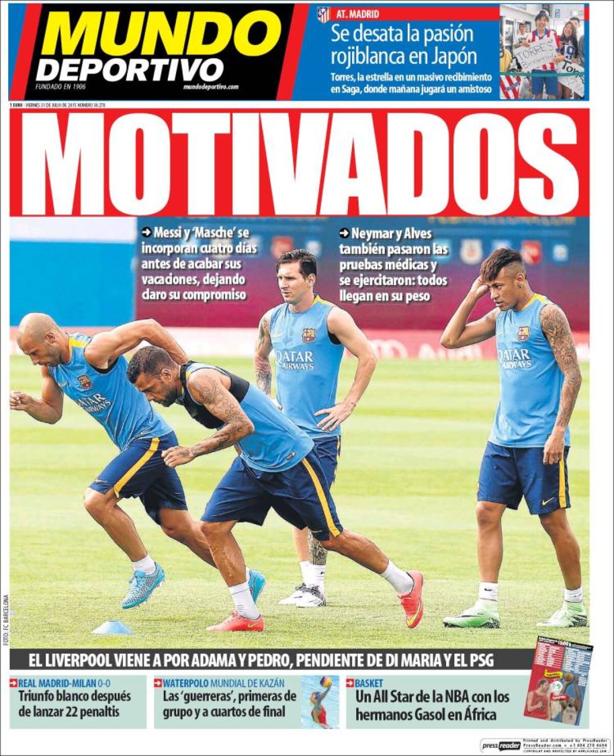 Ce scriu azi ziarele de sport din lume (31 iulie 2015)