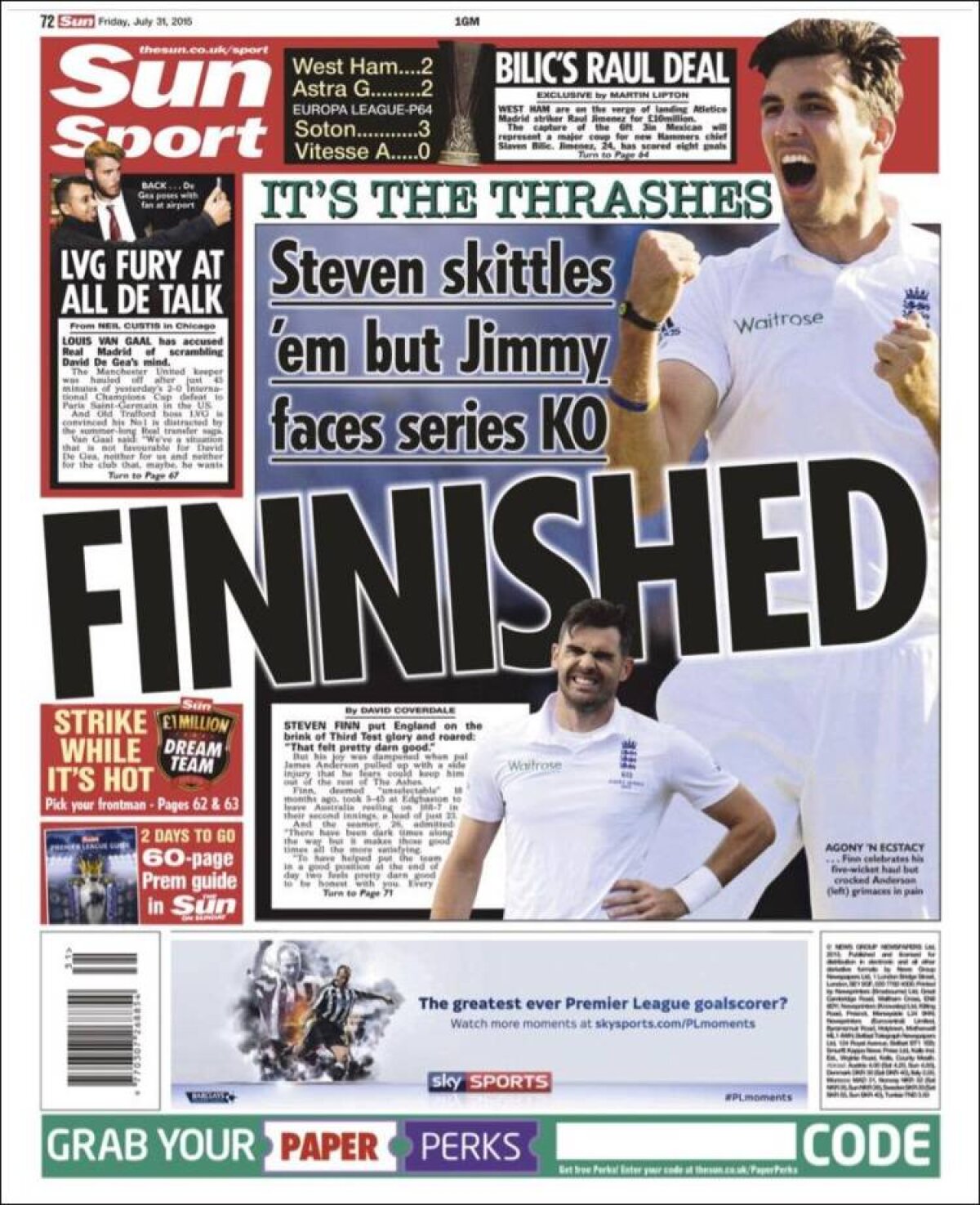 Ce scriu azi ziarele de sport din lume (31 iulie 2015)