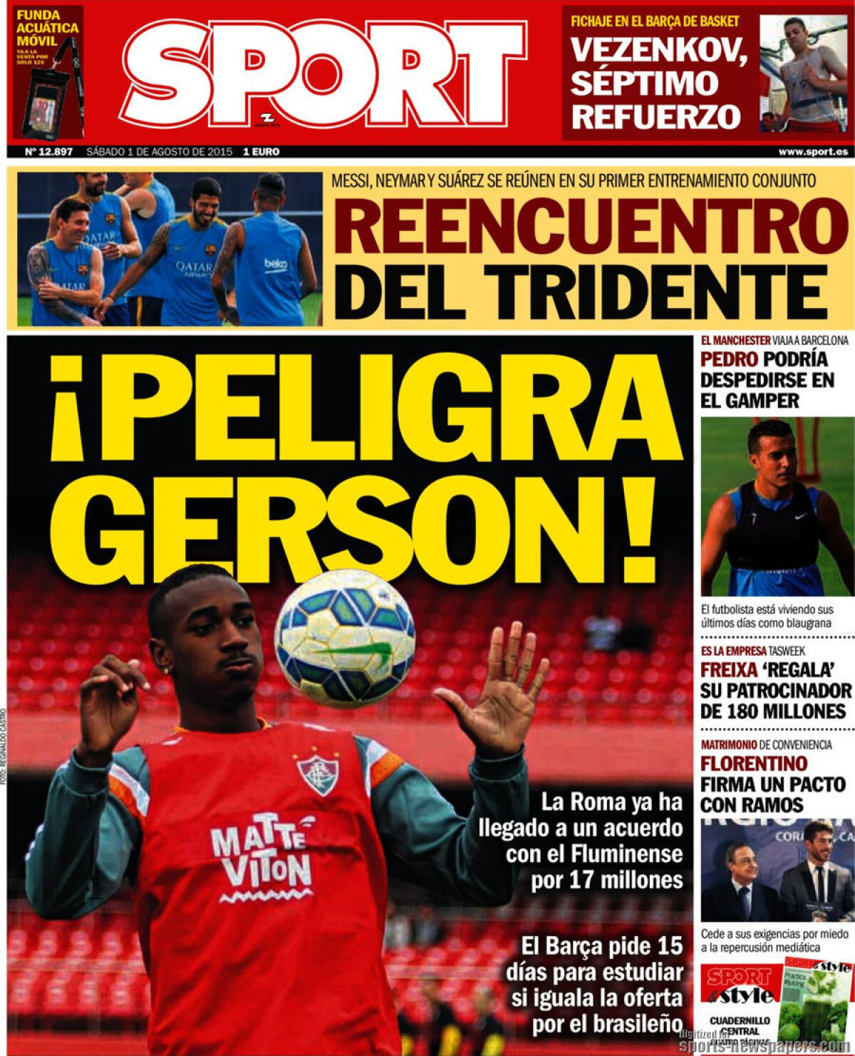 Ce scriu azi ziarele de sport din lume (1 august 2015)