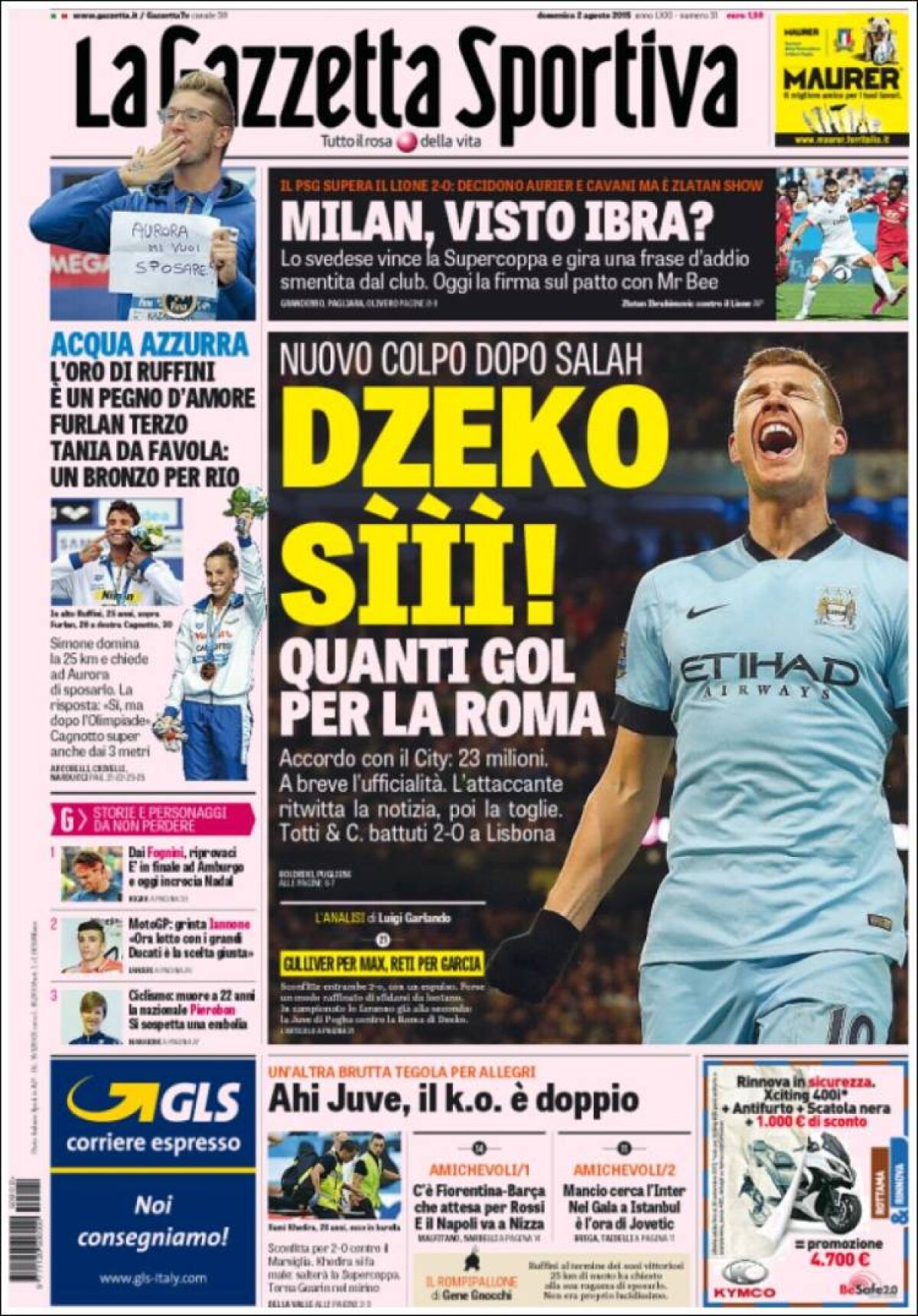 Ce scriu azi ziarele de sport din lume (2 august 2015)