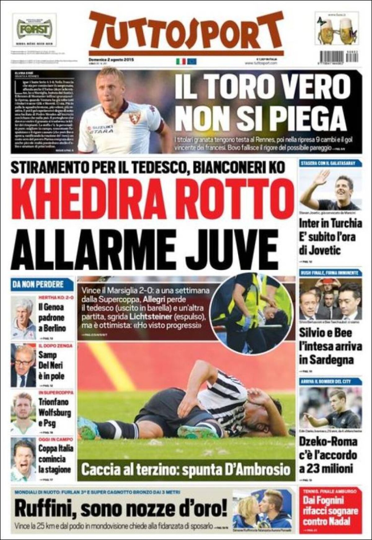 Ce scriu azi ziarele de sport din lume (2 august 2015)