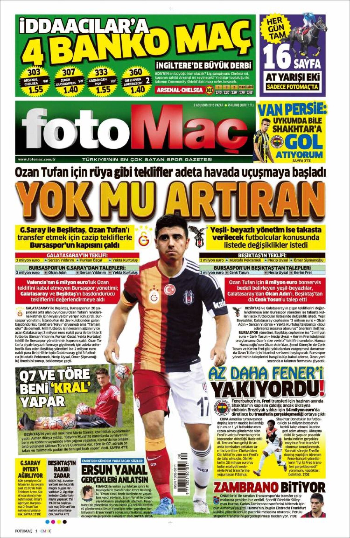 Ce scriu azi ziarele de sport din lume (2 august 2015)